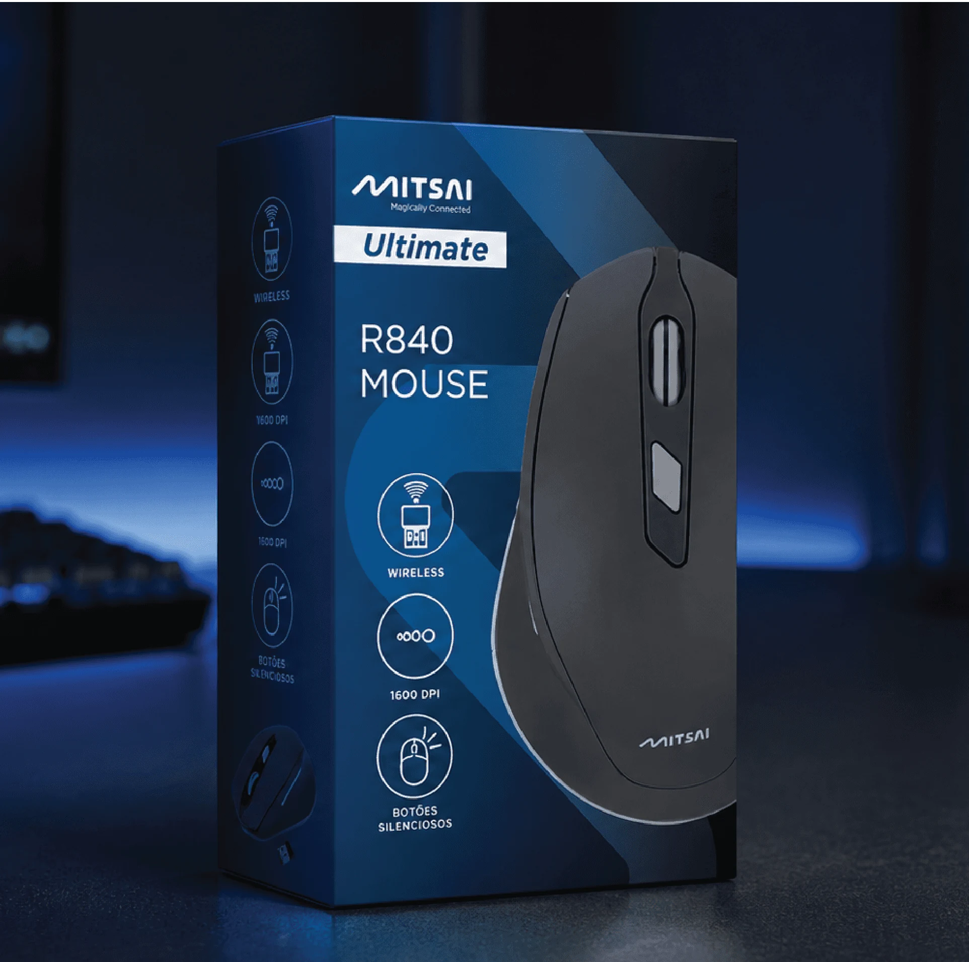 Mitsai blue Pro mouse packaging