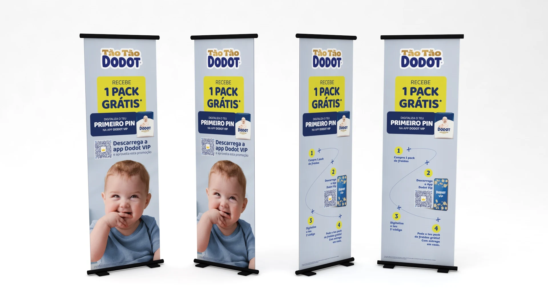 Dodot VIP promotional roll-up banners