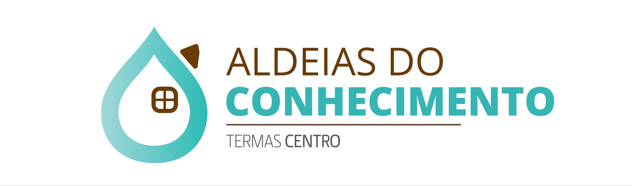 Aldeias do Conhecimento full-colour logo with Termas Centro signature