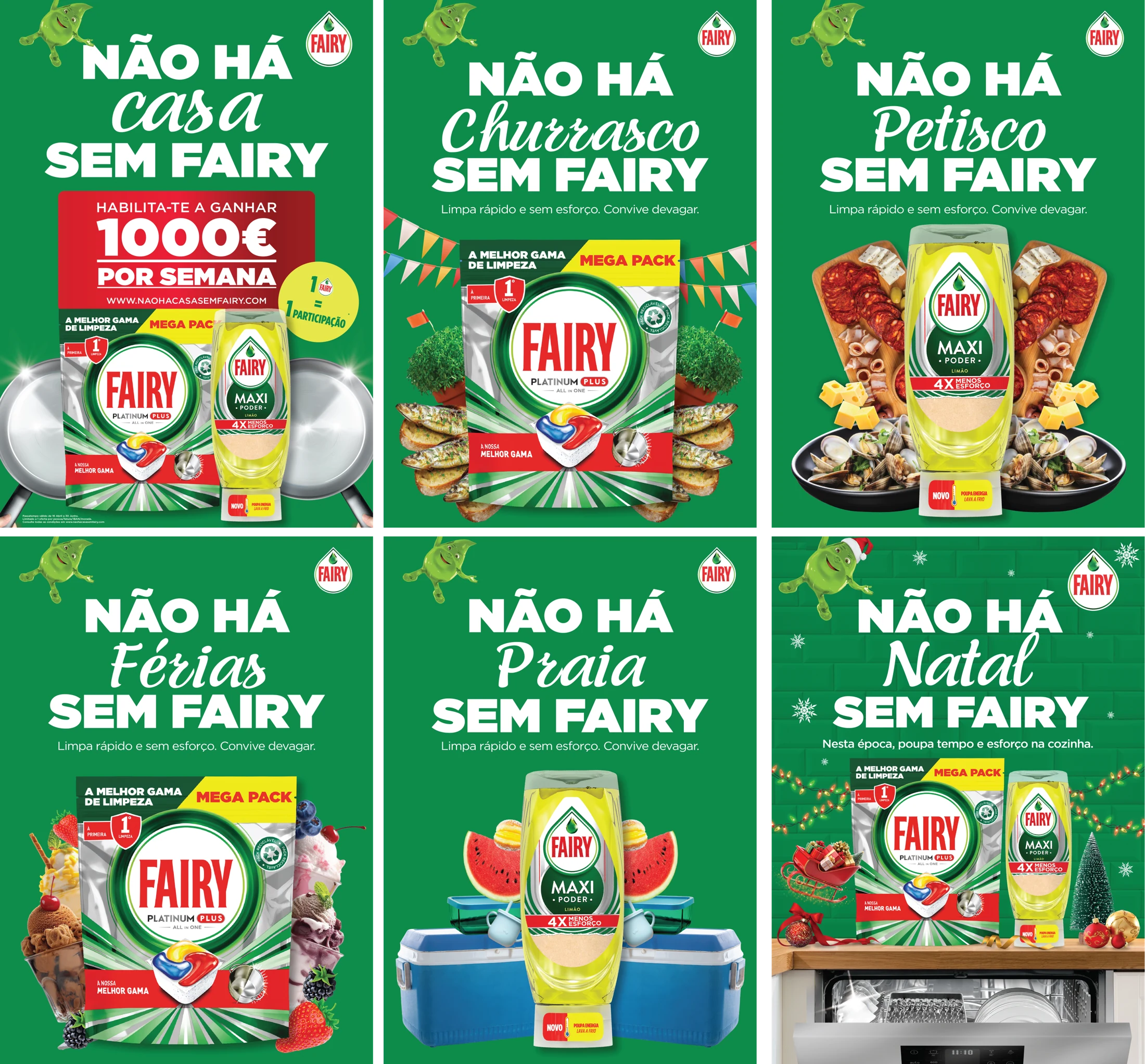 Fairy campaign key visuals adapted for seasonal promotions