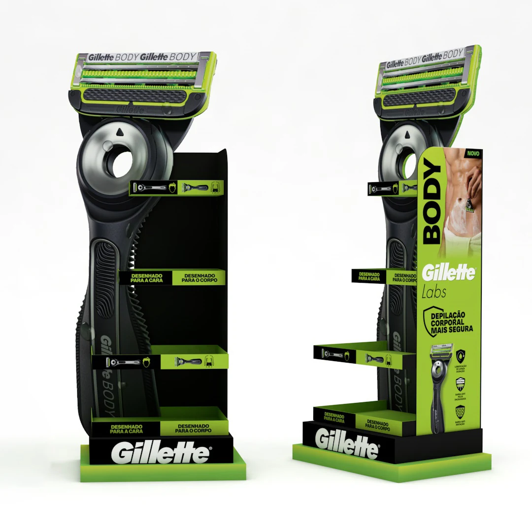 Gillette Labs Body freestanding product display